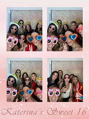 Example of a personalised Pixel Pop photo booth design