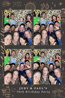Example of a personalised Pixel Pop photo booth design