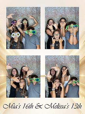 Example of a personalised Pixel Pop photo booth design