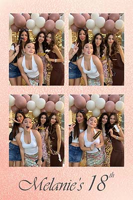 Example of a personalised Pixel Pop photo booth design